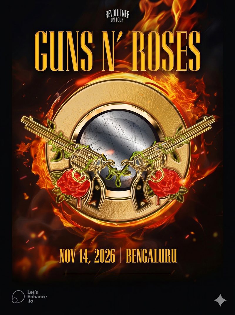 Guns N' Roses Bengaluru concert poster