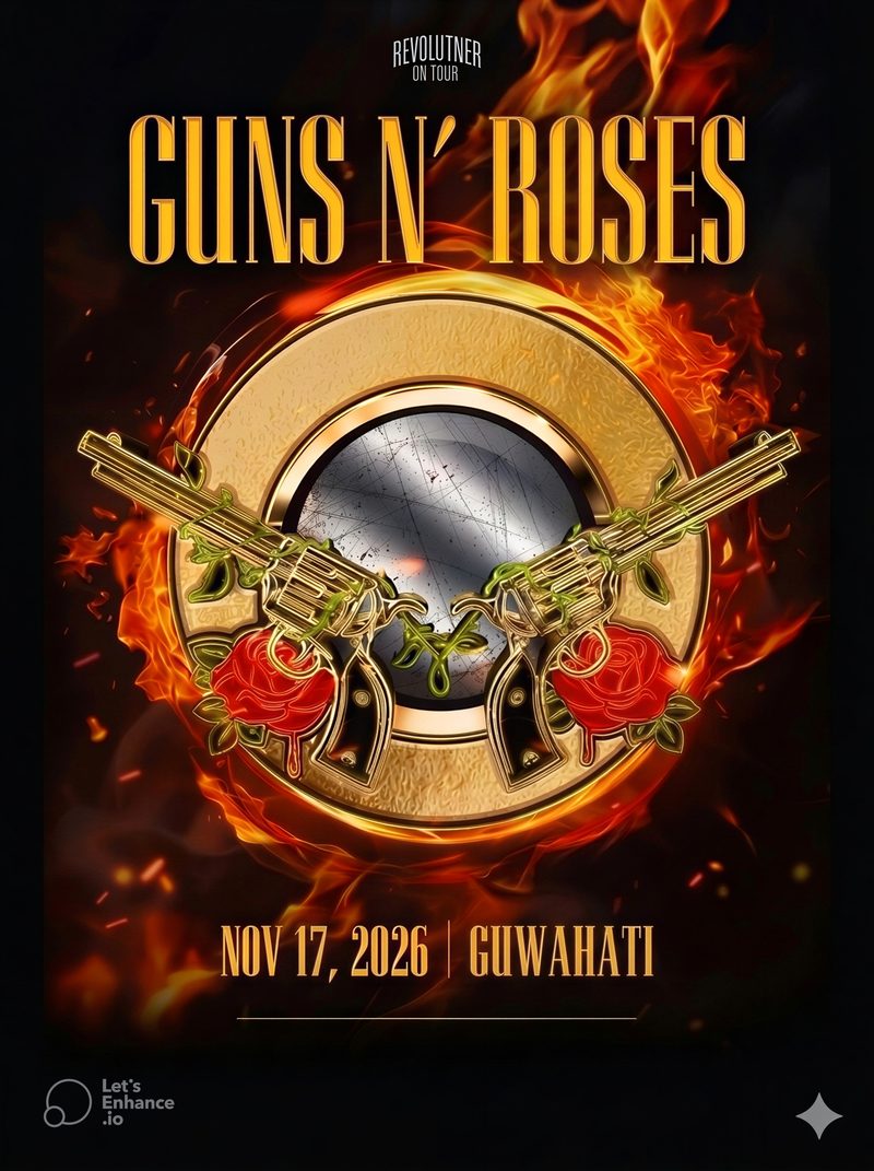 Guns N' Roses Guwahati concert poster